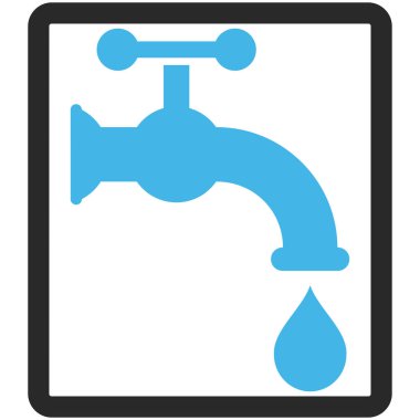 Musluk suyu vektör simge çerçeveli