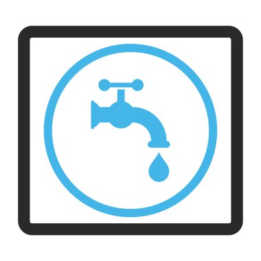 Musluk suyu vektör simge çerçeveli