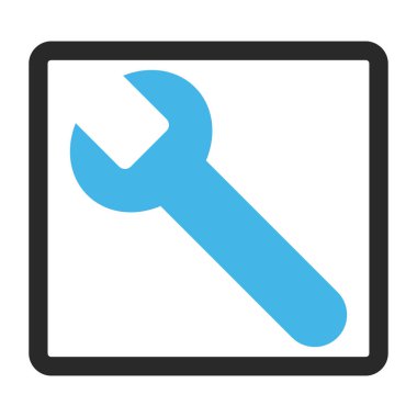 İngiliz anahtarı vektör simge çerçeveli