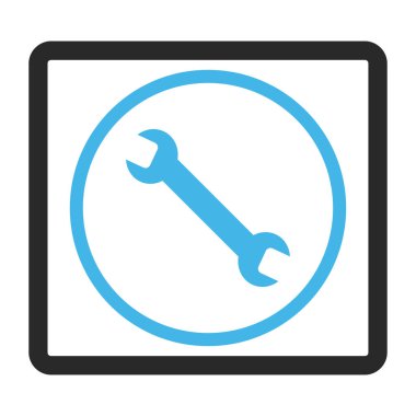 İngiliz anahtarı vektör simge çerçeveli