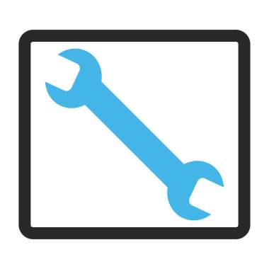 İngiliz anahtarı vektör simge çerçeveli