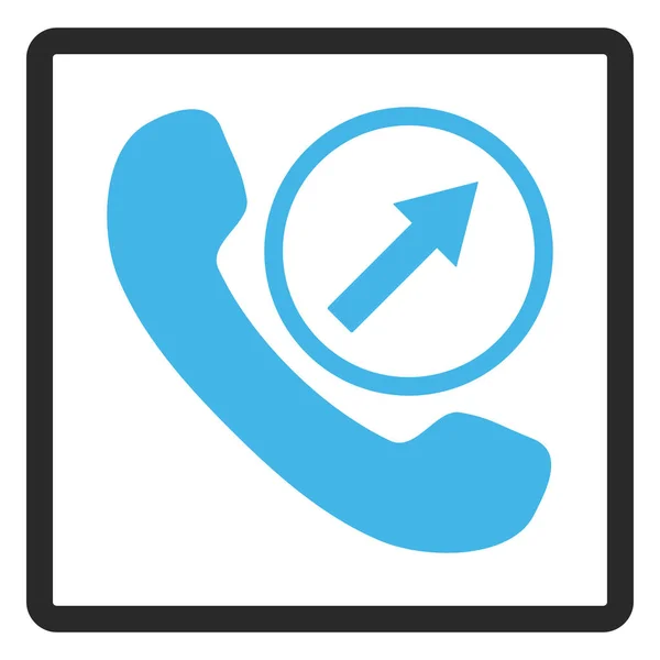 Outgoing Call Framed Vector Icon — Stock Vector