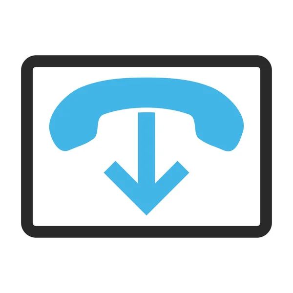 Phone Hang Up Framed Vector Icon — Stock Vector