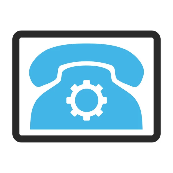 Configuración del teléfono Icono de Vector Enmarcado — Archivo Imágenes Vectoriales