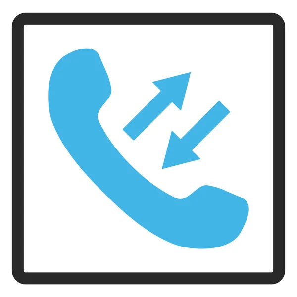 Telefon rozmowa oprawione wektor ikona — Wektor stockowy