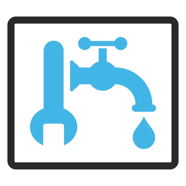 Plumbing Framed Vector Icon — Stock Vector