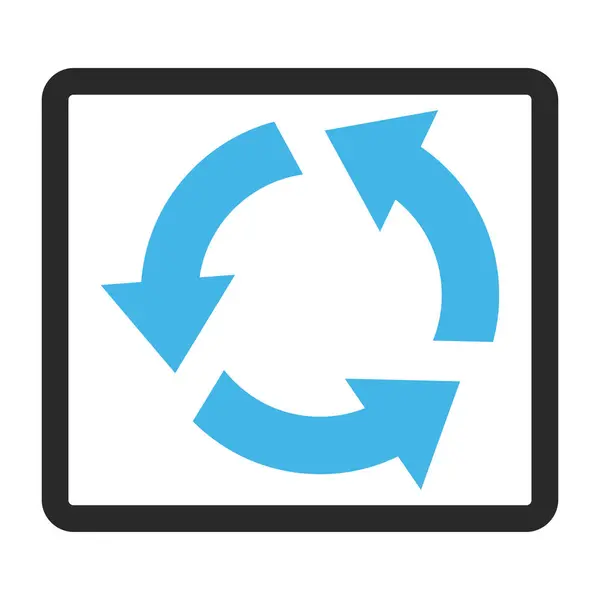 Ícone de vetor emoldurado de reciclagem — Vetor de Stock