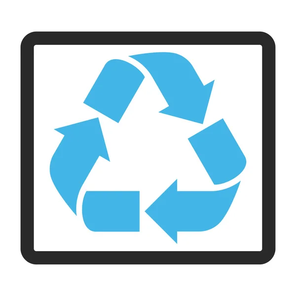 Icône vectorielle encadrée de recyclage — Image vectorielle