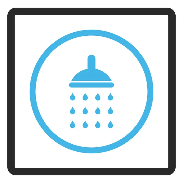 Shower Framed Vector Icon — Stock Vector