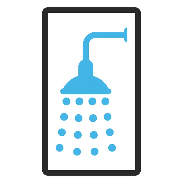 Icono de vector enmarcado de ducha — Vector de stock