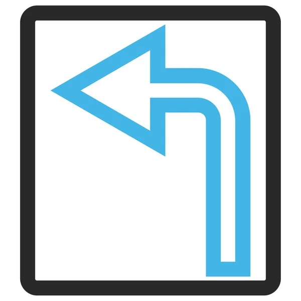 Turn Left zarámovaný vektorové ikony — Stockový vektor