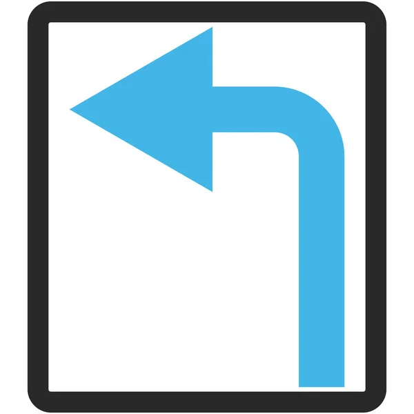 Turn Left ingelijst Vector Icon — Stockvector