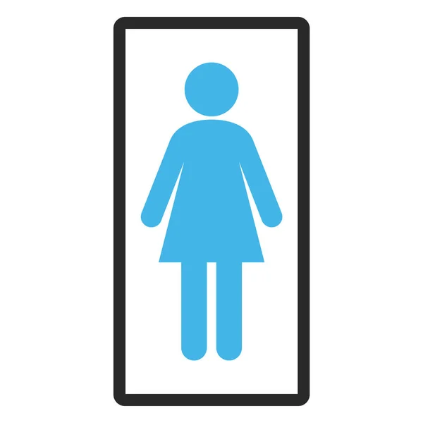 Icono de vector enmarcado mujer — Vector de stock