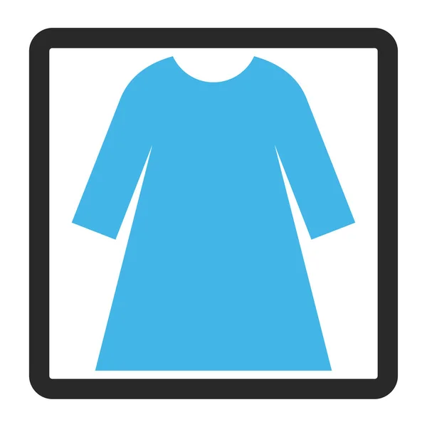 Donna vestito incorniciato icona vettoriale — Vettoriale Stock