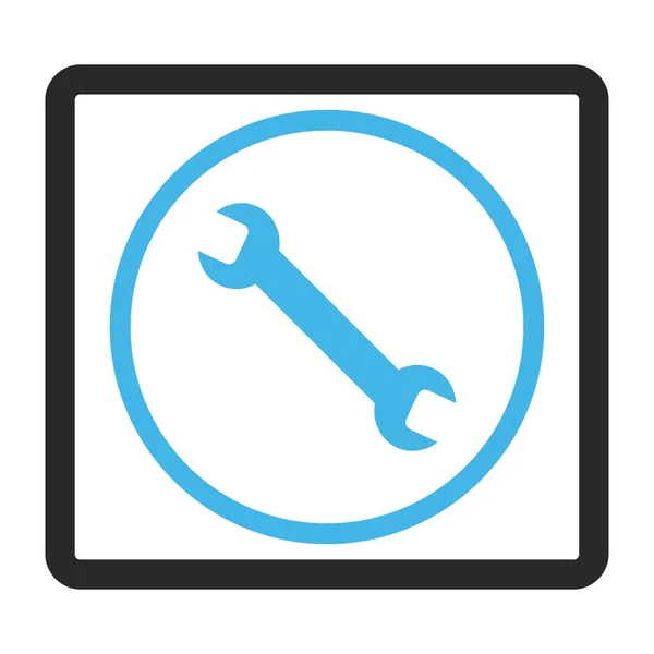 Moersleutel ingelijst Vector Icon — Stockvector