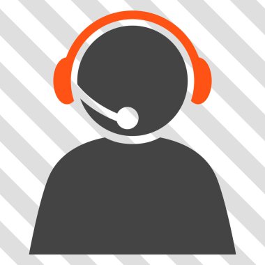 Çağrı merkezi operatör vektör simgesi