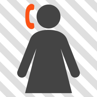 Arama kadın vektör simgesi