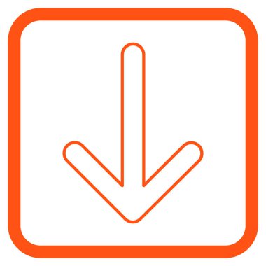 Vektör simgesi bir çerçeve içinde aşağı ok