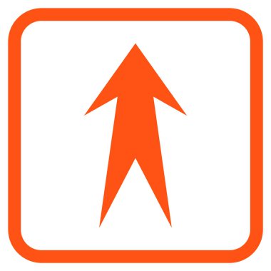 Vektör simgesi bir çerçeve içinde yukarı ok