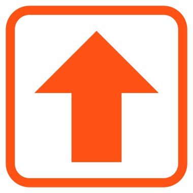 Vektör simgesi bir çerçeve içinde yukarı ok