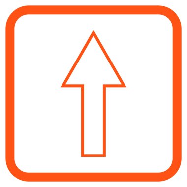 Vektör simgesi bir çerçeve içinde yukarı ok