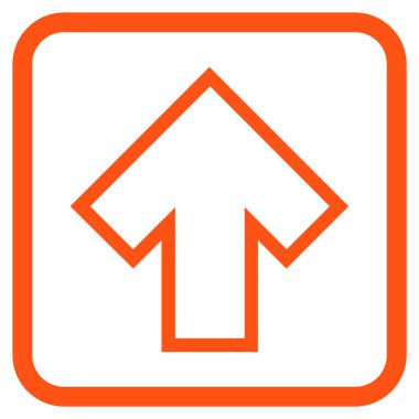 Vektör simgesi bir çerçeve içinde yukarı ok