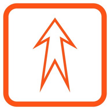 Vektör simgesi bir çerçeve içinde yukarı ok