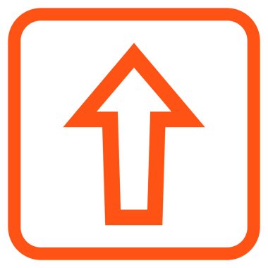 Vektör simgesi bir çerçeve içinde yukarı ok