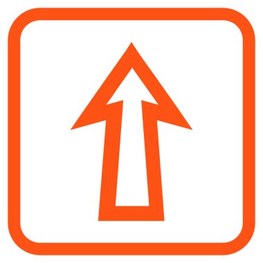 Vektör simgesi bir çerçeve içinde yukarı ok