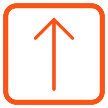 Vektör simgesi bir çerçeve içinde yukarı ok