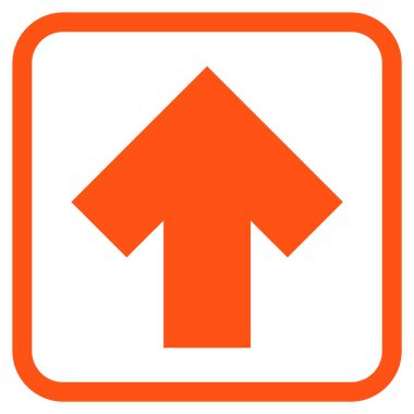 Vektör simgesi bir çerçeve içinde yukarı ok