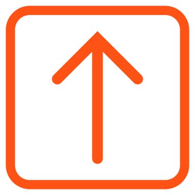 Vektör simgesi bir çerçeve içinde yukarı ok