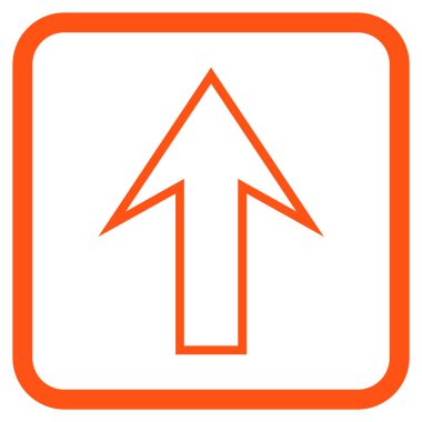 Vektör simgesi bir çerçeve içinde yukarı ok