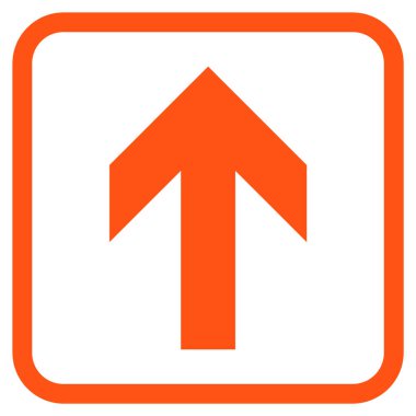 Vektör simgesi bir çerçeve içinde yukarı ok