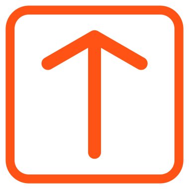 Vektör simgesi bir çerçeve içinde yukarı ok