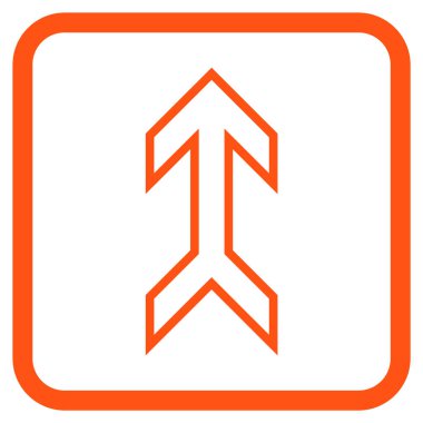 Vektör simgesi bir çerçeve içinde yukarı ok