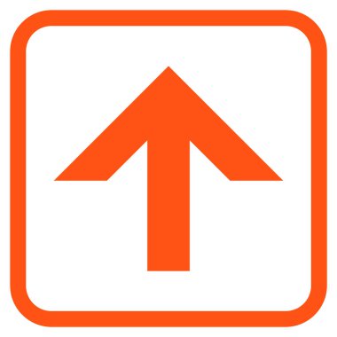 Vektör simgesi bir çerçeve içinde yukarı ok