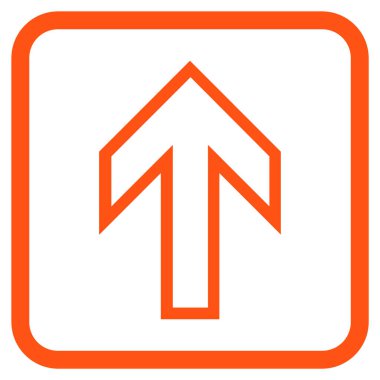 Vektör simgesi bir çerçeve içinde yukarı ok