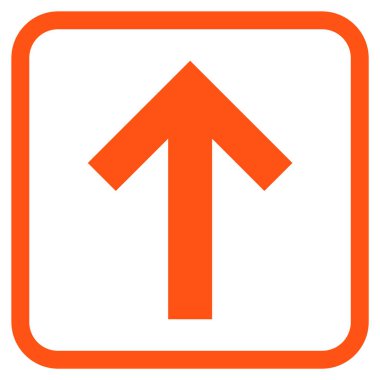 Vektör simgesi bir çerçeve içinde yukarı ok