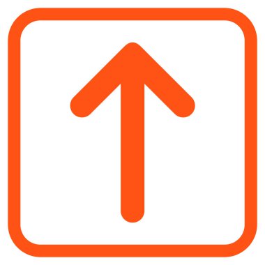 Vektör simgesi bir çerçeve içinde yukarı ok