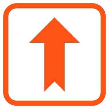 Vektör simgesi bir çerçeve içinde yukarı ok