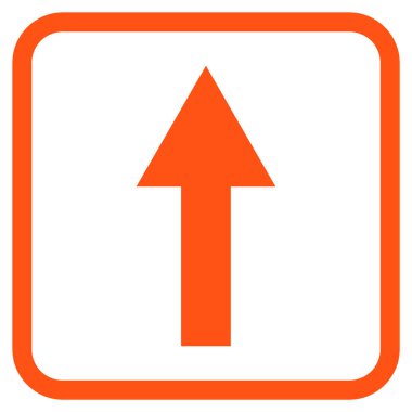 Vektör simgesi bir çerçeve içinde yukarı ok