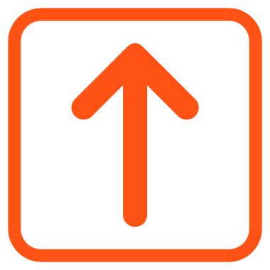 Vektör simgesi bir çerçeve içinde yukarı ok