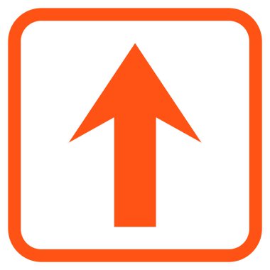 Vektör simgesi bir çerçeve içinde yukarı ok