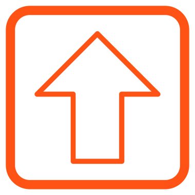 Vektör simgesi bir çerçeve içinde yukarı ok