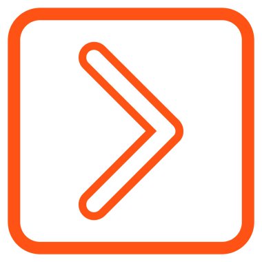 Ok ucu doğru vektör simgesi bir çerçeve içinde