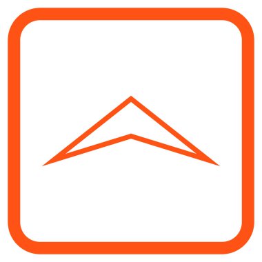 Vektör simgesi bir çerçeve içinde yukarı ok ucu