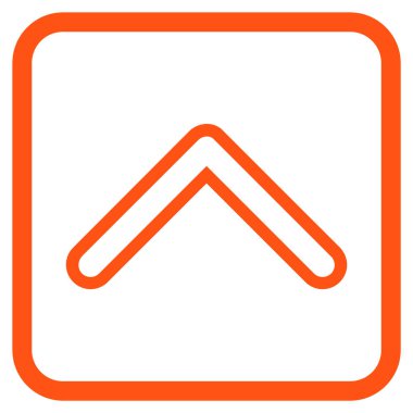 Vektör simgesi bir çerçeve içinde yukarı ok ucu