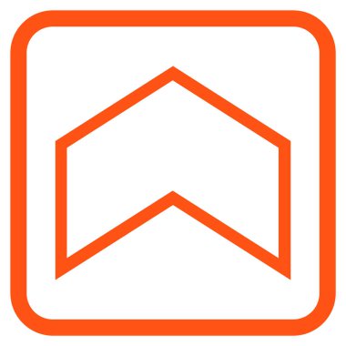 Vektör simgesi bir çerçeve içinde yukarı ok ucu