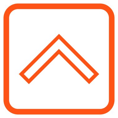 Vektör simgesi bir çerçeve içinde yukarı ok ucu